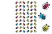 stickers brillants abeilles - Gommettes en relief 3D pour enfants, bricolage et loisirs créatifs – 10doigts.fr