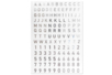 Stickers chiffres et alphabet transparents dorés x 137 pcs - Gommettes Alphabet, messages – 10doigts.fr