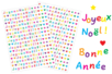 stickers joyeux noel transparent - Gommettes et stickers Noël – 10doigts.fr