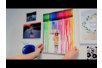 Tableau avec crayons de cire fondus - Activités manuelles tableaux – 10doigts.fr