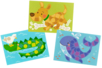 tableau gommette crocodile baleine chien - Kits créatifs gommettes – 10doigts.fr