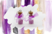 Boucles d'oreilles bouteilles violettes - Supports en Verre – 10doigts.fr