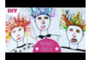 Tutoriel vidéo : Portrait rigolo avec la technique de l'encre soufflée à la paille - Activités manuelles peinture – 10doigts.fr