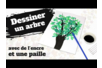 Video DIY Dessiner avec de l'encre et une paille - Activités manuelles tableaux – 10doigts.fr