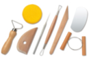 Outils modelage poterie - 8 pièces - Outils de Modelage - 10doigts.fr
