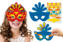 Kit masques carnaval + gommettes - 6 pièces - Masques de Carnaval - 10doigts.fr