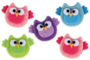 Hiboux en feutrine adhésive - 5 pcs - Stickers en Feutrine - 10doigts.fr