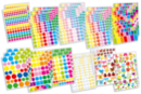 Maxi lot gommettes formes et couleurs - 2600 pcs - Gommettes formes assorties - 10doigts.fr
