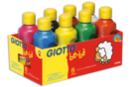 Gouache Giotto bébé, 250 ml - 8 couleurs - Peinture gouache liquide - 10doigts.fr