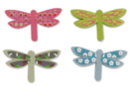 Libellules en bois décoré - 8 pièces - Déco en bois peints - 10doigts.fr