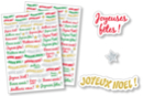 Gommettes messages de Fêtes - 134 pcs - Gommettes Noël - 10doigts.fr