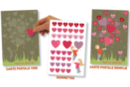 Kit carte postale gommettes "Enfant cœur" - Gommettes Histoires et décors - 10doigts.fr