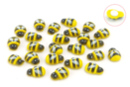 Abeilles adhésives en bois - 24 pièces - Déco en bois peints - 10doigts.fr