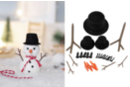 Accessoires à piquer bonhomme de neige - Outils de Modelage - 10doigts.fr