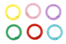 Anneaux colorés en métal - 6 pièces - Anneaux, clous - 10doigts.fr
