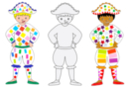 Grands Arlequins à décorer - 6 pièces - Kits créatifs Carnaval - Activités manuelles et de bricolage pour Carnaval - 10doigts.fr
