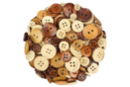 Boutons ronds en bois naturel verni - 300 pièces - Boutons - 10doigts.fr