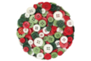 Boutons ronds en plastique couleurs Noël - 300 pièces - Boutons - 10doigts.fr