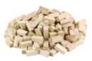 Briquettes de construction en bois - 250 pièces - Bâtons et tiges en bois - 10doigts.fr