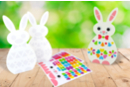 Kit lapins de Pâques + gommettes - 2 pcs - Kits créatifs Pâques - 10doigts.fr