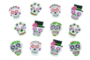 Stickers "Calaveras" mexicaines - 12 pcs - Stickers en mousse - 10doigts.fr