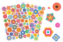 Gommettes fleurs funky - 140 pcs - Gommettes Fleurs, Fruits et Légumes - 10doigts.fr