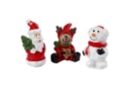 Figurines en résine Noël - 3 pièces - Petites décorations de Noël - 10doigts.fr