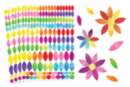 Gommettes pétales aquarelles - 628 pcs - Stickers Fantaisies - 10doigts.fr