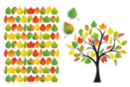 Gommettes feuilles d'arbres - 510 pcs - Gommettes Saisons - 10doigts.fr
