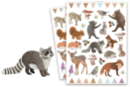 Gommettes animaux de la forêt - 80 pcs - Gommettes Animaux - 10doigts.fr