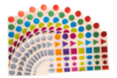 Gommettes géométriques holographiques - 480 pcs - Gommettes formes assorties - 10doigts.fr