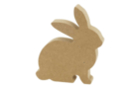 Silhouette lapin à poser en bois - Supports de Pâques à décorer - 10doigts.fr