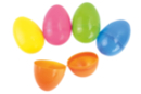 Œufs à garnir en plastique - 5 pcs - Oeufs de Pâques créatif - 10doigts.fr