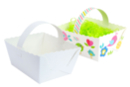 Paniers blanc à monter -  6 pcs - Paniers de Pâques - 10doigts.fr
