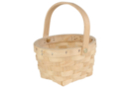 Panier rond en copeaux de bois tressé - Paniers en bois - 10doigts.fr