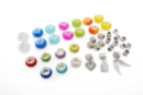 Perles à facettes + charm's en métal - 39 perles - Perles Pandora - Tendances Bijoux - 10doigts.fr