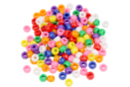 Grosses perles opaques à gros trou - 160 perles - Perles Plastique - 10doigts.fr