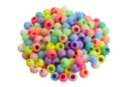 Perles en plastique pastel - 300 perles - Perles enfant - 10doigts.fr