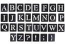 Pochoirs adhésifs repositionnables "Alphabet" - Pochoir alphabet - 10doigts.fr