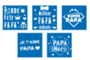Pochoirs "Papa" - 5 pochoirs - Pochoirs - 10doigts.fr