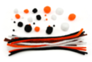 Kit pompons et chenilles Halloween - Accessoires créatifs Halloween - 10doigts.fr