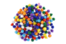 Mini pompons pailletés - 200 pièces - Pompons - 10doigts.fr