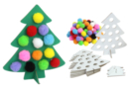 Sapins à pomponner - 6 pièces - Kits créatifs de Noël pour les enfants - 10doigts.fr