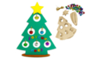 Sapins à grelots à fabriquer - 6 pièces - Supports de Noël - 10doigts.fr