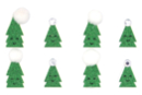 Stickers pailletés sapins - 25 pcs - Gommettes et stickers Noël - 10doigts.fr