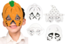 Masques Halloween à colorier - 4 motifs - Masques Créatifs - 10doigts.fr