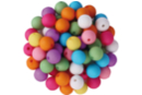 Perles rondes mates - 80 perles - Perles Acrylique - 10doigts.fr
