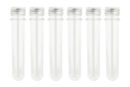 Tubes en plastique avec bouchon - 6 pièces - Plastique Transparent - 10doigts.fr