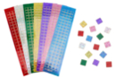 Stickers strass carrés - 560 pcs - Gommettes Noël - 10doigts.fr