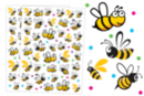 Gommettes abeilles - 80 pcs - Gommettes Animaux - 10doigts.fr